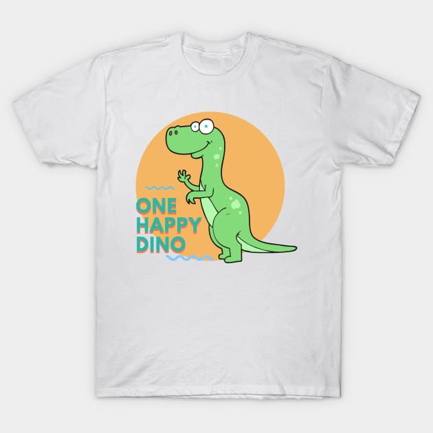 One Happy Dino T-Shirt by After Daylight Project